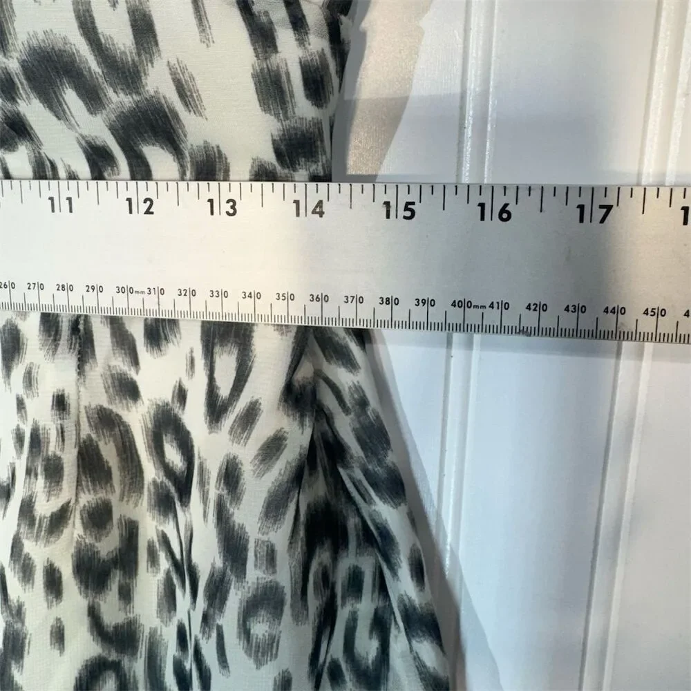 Y2K Superdown Leopard Print Ruffle Mini Dress M – Revolve Clubwear Sexy - Picture 4 of 7